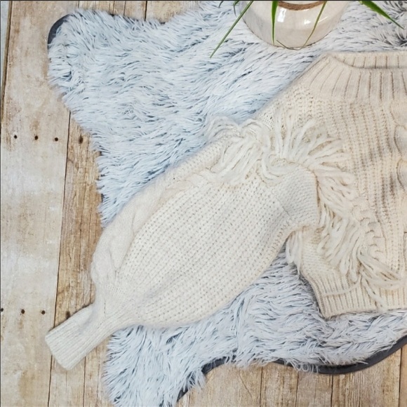 ASOs miss selfridge fringe balloon sleeve sweater - Picture 6 of 8